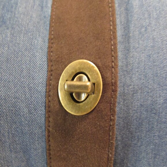 Soft Surroundings Icons Urbina Denim Dress Coat Size Medium - Picture 11 of 16